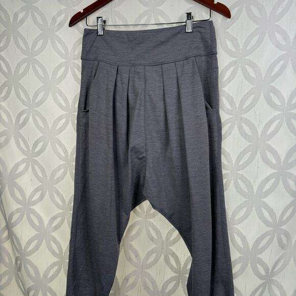Lululemon Heathered Grey Indigo Happy Hatha Harem Athletica Crop Pants Size 6 - Picture 5 of 10
